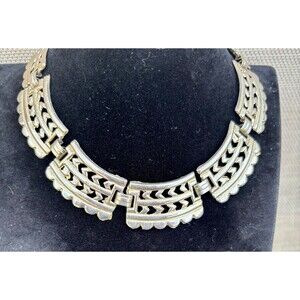 Vintage Necklace 1959 Chrome Collar